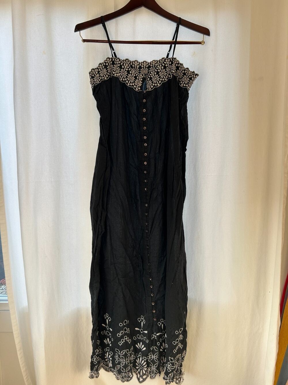 Free Peoplee Embroidered Maxi Sundress Size S